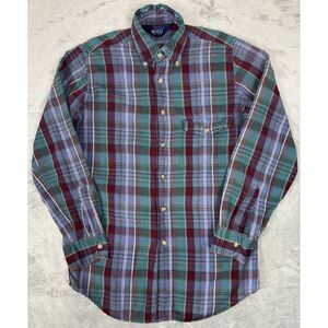 Vintage 80s Woolrich Flannel‎ Shirt Small Plaid